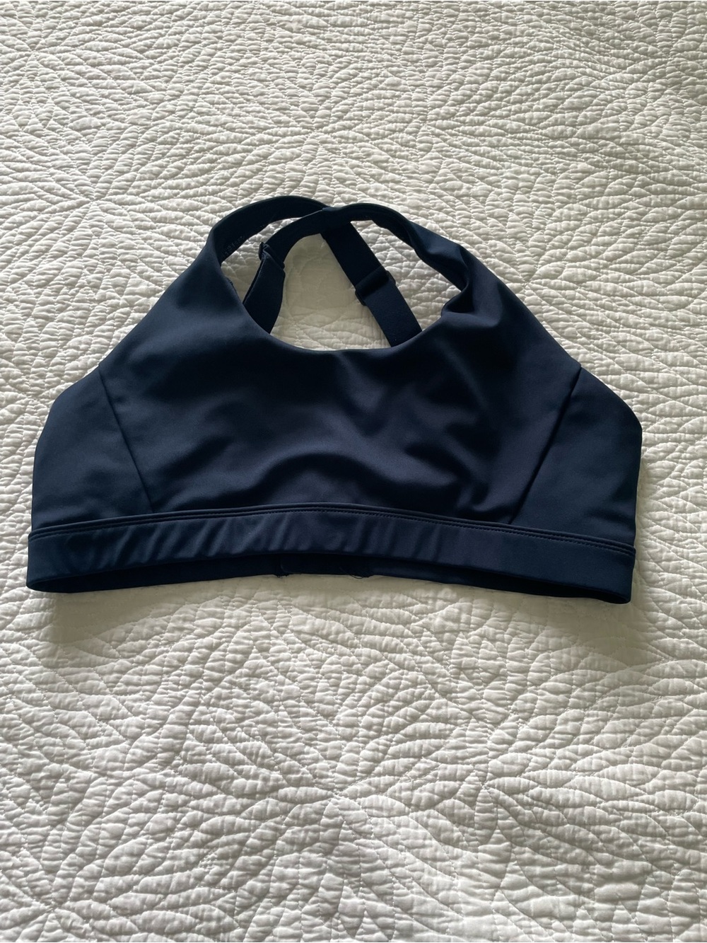 Women’s LOLE Navy Sports Bra - size Large
